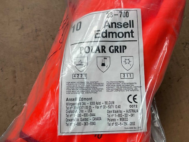 Ansel edmont polar grip werkhandschoenen (6x) - afbeelding 3 van  3