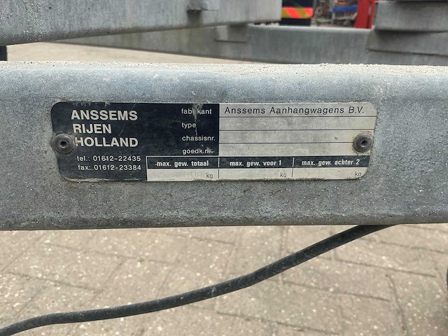 Anssems a-s 5000 aanhangwagen - afbeelding 6 van  14