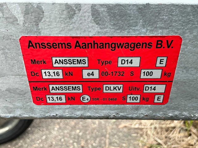 Anssems bsx 1350-251x130 aanhangwagen - afbeelding 6 van  8