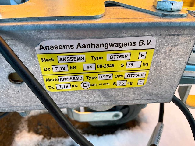 Anssems gt740v aanhangwagen - afbeelding 3 van  12