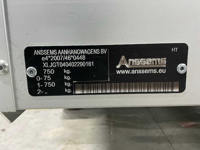 Anssems ht bagage aanhangwagen 750kg - afbeelding 5 van  14