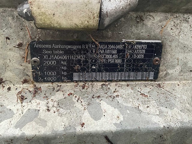 Anssems psx2000 aanhangwagen - afbeelding 5 van  6