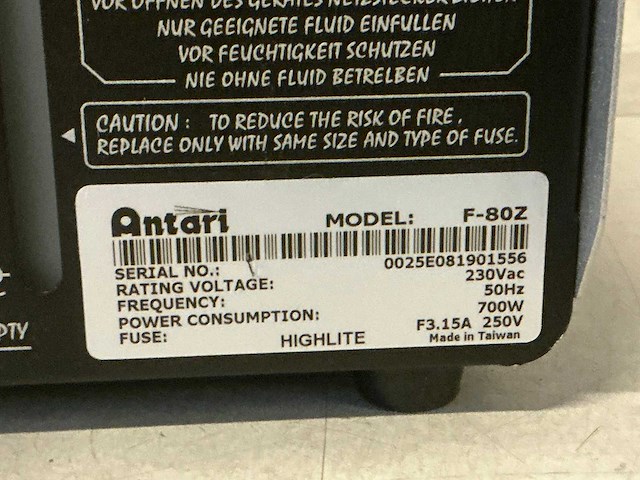 Antari z80 fogger rookmachine - afbeelding 5 van  8