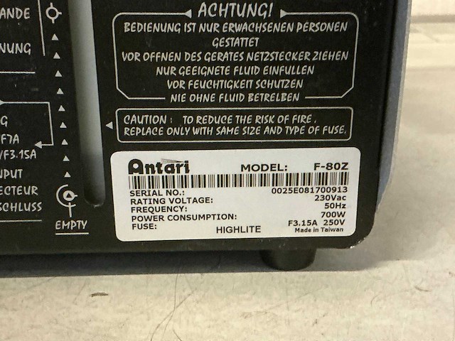Antari z80 fogger rookmachine - afbeelding 7 van  8
