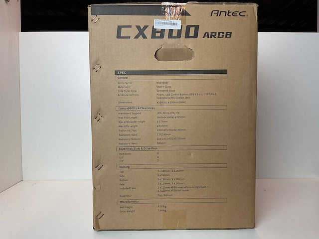 Antec - cx800 argb - computeronderdeel - afbeelding 5 van  5