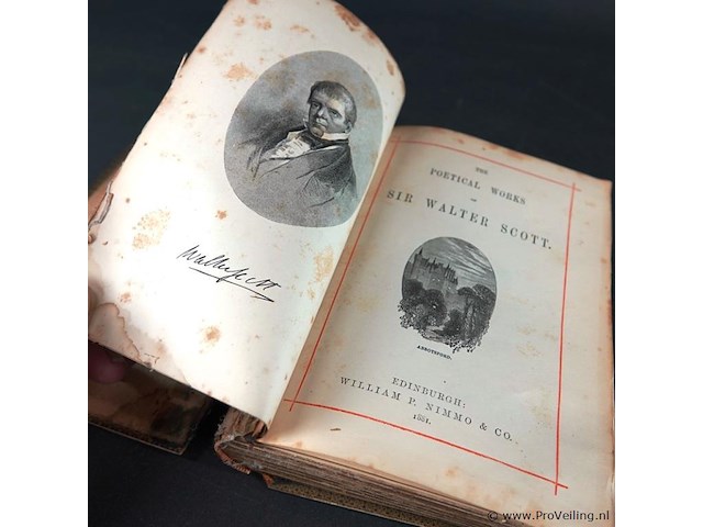 Antiek (1881) boek sir walter scott - afbeelding 2 van  5