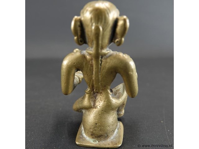 Antiek (18de eeuw) bronzen hindoegod krishna als kind - afbeelding 3 van  5