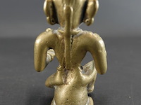 Antiek (18de eeuw) bronzen hindoegod krishna als kind - afbeelding 3 van  5