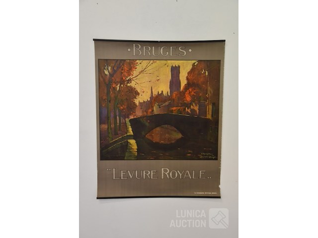 Antiek affiche brugge - afbeelding 1 van  5