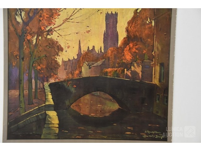 Antiek affiche brugge - afbeelding 2 van  5