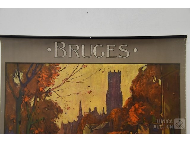 Antiek affiche brugge - afbeelding 4 van  5