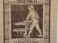 Antiek affiche - afbeelding 1 van  4