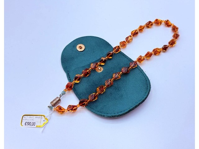 Antiek amber collier - afbeelding 1 van  4