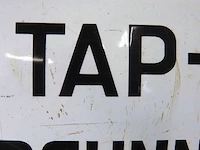 Antiek authentiek emaille wandbord "tap-vergunning" - afbeelding 4 van  8