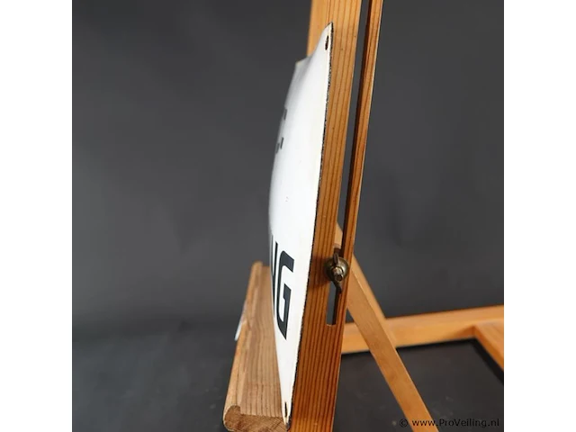 Antiek authentiek emaille wandbord "tap-vergunning" - afbeelding 6 van  8
