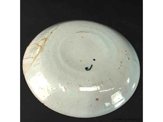 Antiek bord aan onderzijde gemerkt - afbeelding 4 van  5
