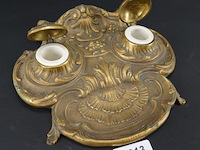 Antiek brons/messing inktstel - afbeelding 3 van  5