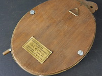 Antiek brons/messing lijst met borduurwerk - afbeelding 5 van  5