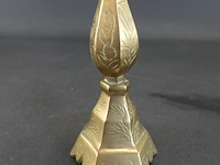 Antiek bronzen kandelaar - afbeelding 4 van  5