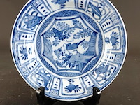 Antiek chinees blauw-wit kraakporseleinen bord - afbeelding 1 van  5