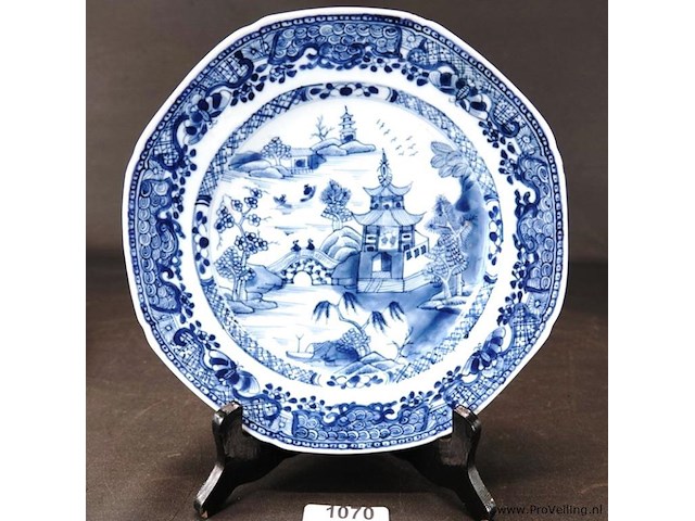 Antiek chinees bord (18de eeuw) - afbeelding 1 van  5
