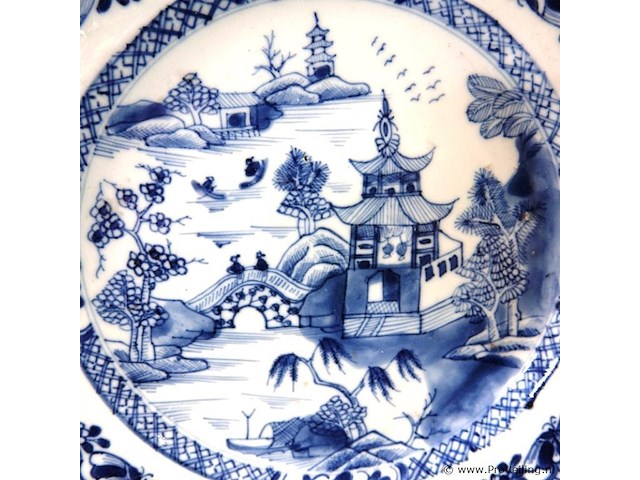 Antiek chinees bord (18de eeuw) - afbeelding 3 van  5