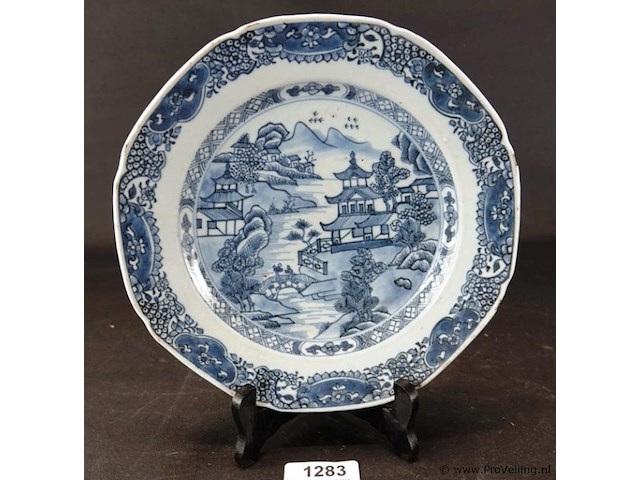 Antiek chinees bord (18de eeuw) - afbeelding 1 van  5