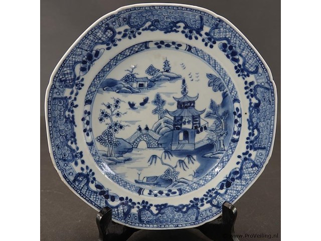 Antiek chinees bord qian long ca. 1780 - afbeelding 2 van  5