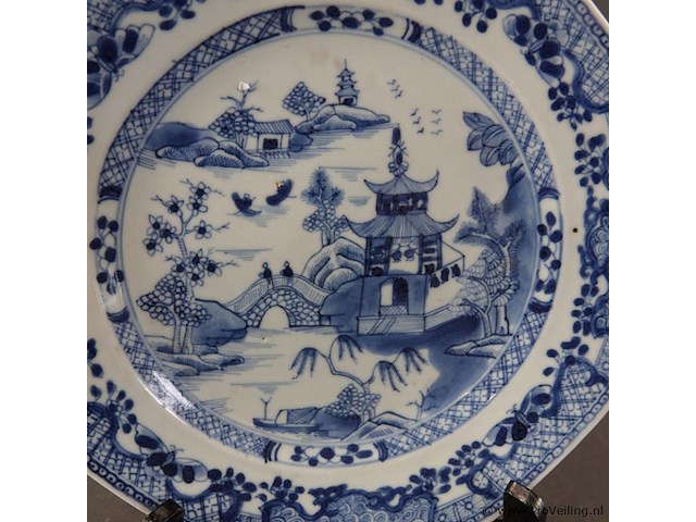 Antiek chinees bord qian long ca. 1780 - afbeelding 3 van  5