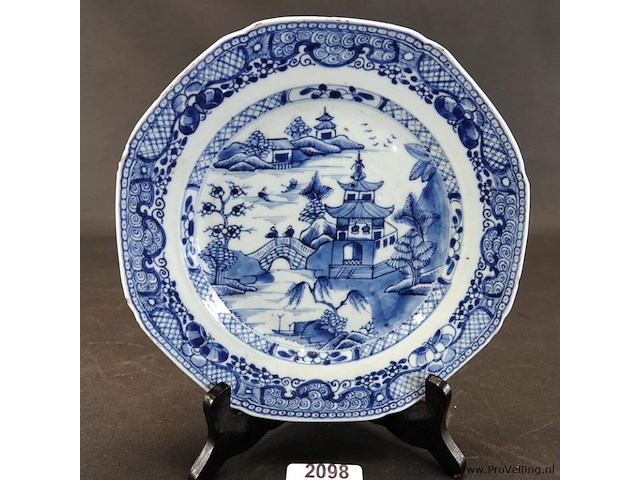 Antiek chinees bord qian long ca. 1780 - afbeelding 1 van  5