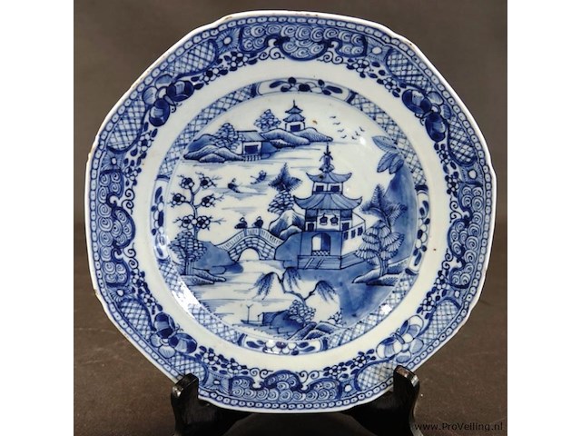 Antiek chinees bord qian long ca. 1780 - afbeelding 2 van  5