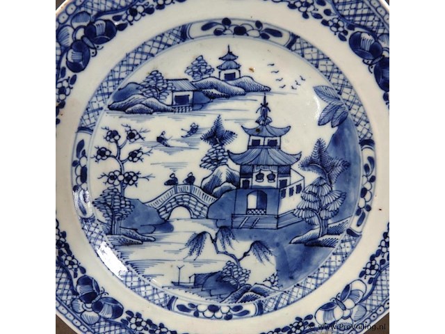 Antiek chinees bord qian long ca. 1780 - afbeelding 3 van  5