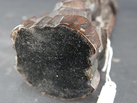 Antiek chinees houtsnijwerk met inleg - afbeelding 5 van  5