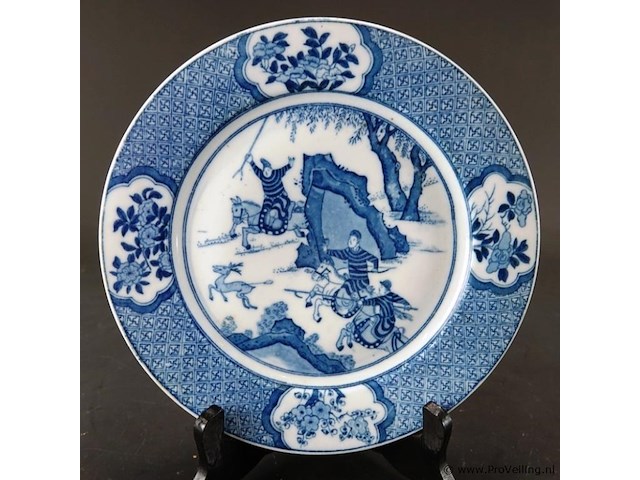 Antiek chinees porseleinen bord, gemerkt als in de kangxi-periode (1662-1722) - afbeelding 2 van  5
