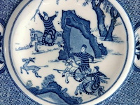 Antiek chinees porseleinen bord, gemerkt als in de kangxi-periode (1662-1722) - afbeelding 3 van  5
