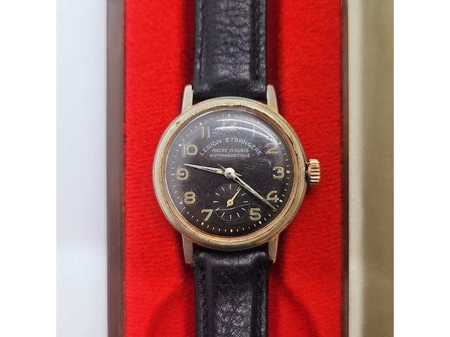 Antiek frans vreemdelingen legioen (legion etrangère) polshorloge - afbeelding 1 van  7