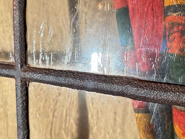 Antiek gietijzeren raam - afbeelding 4 van  4