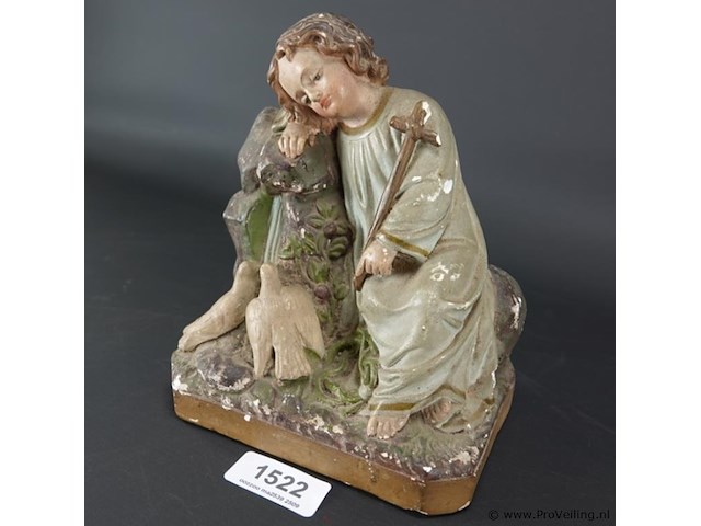 Antiek gipsen beeld - afbeelding 2 van  5