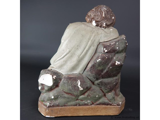 Antiek gipsen beeld - afbeelding 4 van  5