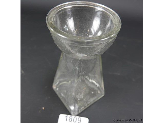 Antiek glazen vaas - afbeelding 2 van  5