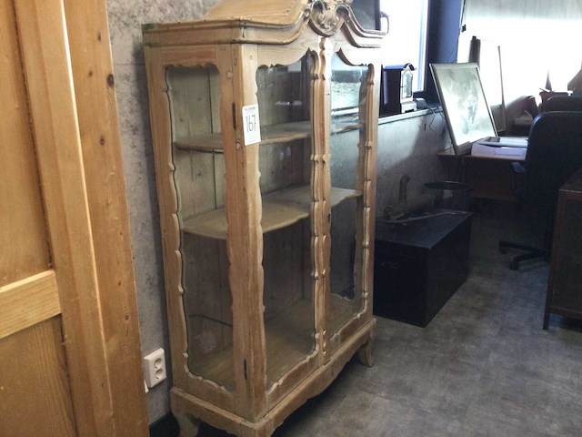 Antiek grenen vitrinekast - afbeelding 7 van  9