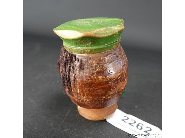 Antiek houten hoofd voor een handpop - afbeelding 3 van  5