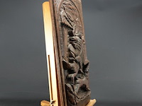 Antiek houtsnijwerk op plaat - afbeelding 3 van  5