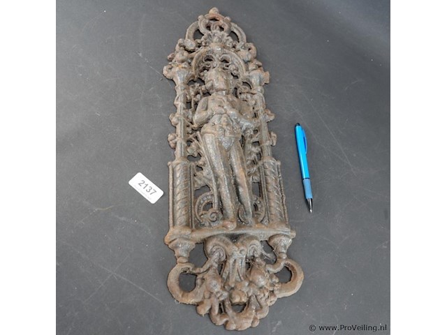 Antiek ijzeren wandornament - afbeelding 2 van  5