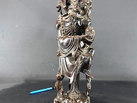 Antiek in rozenhout gesneden li tieguai, een van de acht onsterfelijken uit de chinese taoïstische traditie - afbeelding 1 van  5