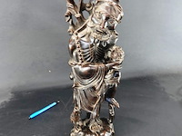 Antiek in rozenhout gesneden li tieguai, een van de acht onsterfelijken uit de chinese taoïstische traditie - afbeelding 2 van  5