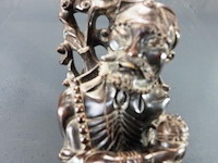 Antiek in rozenhout gesneden li tieguai, een van de acht onsterfelijken uit de chinese taoïstische traditie - afbeelding 3 van  5