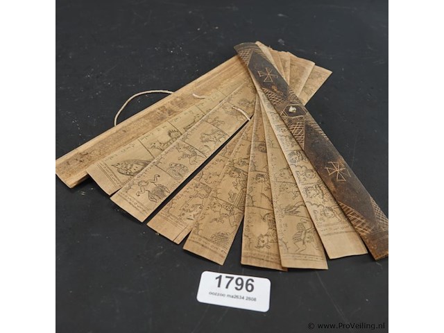 Antiek indisch palmblad manuscript (lontar) - afbeelding 1 van  5