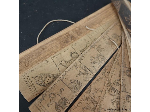 Antiek indisch palmblad manuscript (lontar) - afbeelding 2 van  5