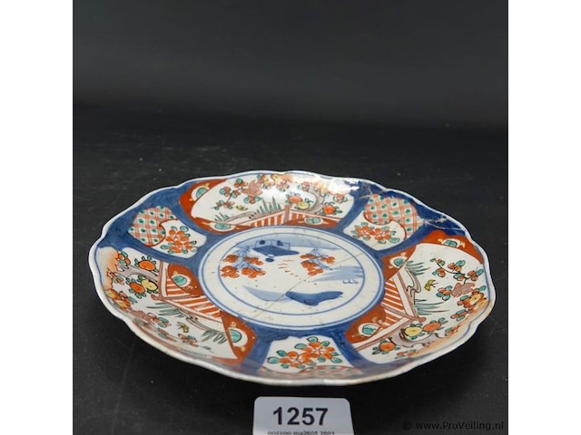 Antiek japans imari-porseleinen bord - afbeelding 1 van  5